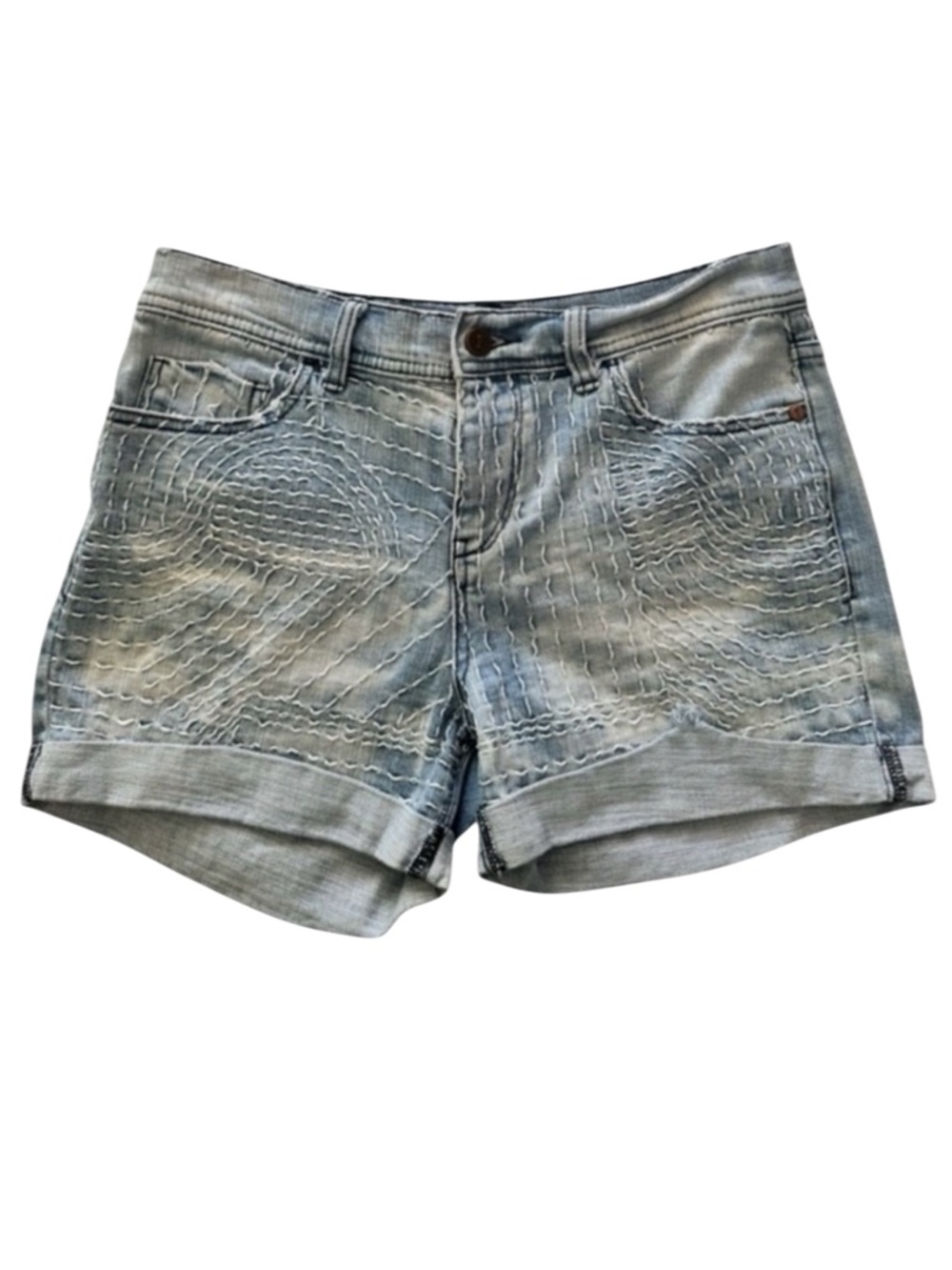 Anthropologie Pilcro & the Letterpress Fit Hyphen Embroidered Denim Shorts 26